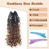 Picture of Goddess Box Braids Crochet Hair With Curly Ends 10 Inch Bohomian Box Braids Crochet Braids 1 Packs 3X Crochet Braids Synthetic Braiding Hair Extension for Black Women (10 Inch (Pack of 1), 4-30)……