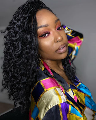 Picture of Goddess Box Braids Crochet Hair With Curly Ends 14 Inch Bohomian Box Braids Crochet Braids 8 Packs 3X Crochet Braids Synthetic Braiding Hair Extension for Black Women (14 Inch (Pack of 1), 1B)