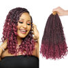 Picture of Goddess Box Braids Crochet Hair With Curly Ends 12 Inch Bohomian Box Braids Crochet Braids 8 Packs 3X Crochet Braids Synthetic Braiding Hair Extension for Black Women (12 Inch (Pack of 8), T1B BUG)…