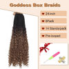 Picture of Goddess Box Braids Crochet Hair With Curly Ends 24 Inch Bohomian Box Braids Crochet Braids 8 Packs 3X Crochet Braids Synthetic Braiding Hair Extension for Black Women (24 Inch (Pack of 8), 4-30)……