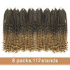 Picture of Goddess Box Braids Crochet Hair With Curly Ends 18 Inch Bohomian Box Braids Crochet Braids 8 Packs 3X Crochet Braids Synthetic Braiding Hair Extension for Black Women (18 Inch (Pack of 8), M1b 27)