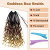Picture of Goddess Box Braids Crochet Hair With Curly Ends 14 Inch Bohomian Box Braids Crochet Braids 1 Packs 3X Crochet Braids Synthetic Braiding Hair Extension for Black Women (14 Inch (Pack of 1), 4-30-27)……