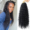 Picture of Goddess Box Braids Crochet Hair With Curly Ends 18 Inch Bohomian Box Braids Crochet Braids 8 Packs 3X Crochet Braids Synthetic Braiding Hair Extension for Black Women(18 Inch (Pack of 8), #1)…