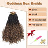 Picture of Goddess Box Braids Crochet Hair With Curly Ends 8 Inch Bohomian Box Braids Crochet Braids 8 Packs 3X Crochet Braids Synthetic Braiding Hair Extension for Black Women (8 Inch (Pack of 8), 4-30)……