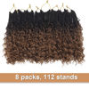 Picture of Goddess Box Braids Crochet Hair With Curly Ends 8 Inch Bohomian Box Braids Crochet Braids 8 Packs 3X Crochet Braids Synthetic Braiding Hair Extension for Black Women (8 Inch (Pack of 8), 4-30)……