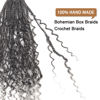 Picture of Goddess Box Braids Crochet Hair With Curly Ends 18 Inch Bohomian Box Braids Crochet Braids 8 Packs 3X Crochet Braids Synthetic Braiding Hair Extension for Black Women (18 Inch (Pack of 8), T-Grey)……