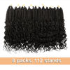 Picture of Goddess Box Braids Crochet Hair With Curly Ends 12 Inch Bohomian Box Braids Crochet Braids 8 Packs 3X Crochet Braids Synthetic Braiding Hair Extension for Black Women(12 Inch (Pack of 8), #2)………