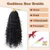 Picture of Goddess Box Braids Crochet Hair With Curly Ends 16 Inch Bohomian Box Braids Crochet Braids 8 Packs 3X Crochet Braids Synthetic Braiding Hair Extension for Black Women (16 Inch (Pack of 8), #1)…