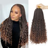 Picture of Goddess Box Braids Crochet Hair With Curly Ends 16 Inch Bohomian Box Braids Crochet Braids 8 Packs 3X Crochet Braids Synthetic Braiding Hair Extension for Black Women(16 Inch (Pack of 8), T1B 30)…