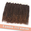 Picture of Goddess Box Braids Crochet Hair With Curly Ends 16 Inch Bohomian Box Braids Crochet Braids 8 Packs 3X Crochet Braids Synthetic Braiding Hair Extension for Black Women(16 Inch (Pack of 8), T1B 30)…