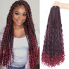 Picture of Goddess Box Braids Crochet Hair With Curly Ends 22 Inch Bohomian Box Braids Crochet Braids 8 Packs 3X Crochet Braids Synthetic Braiding Hair Extension for Black Women (22 Inch (Pack of 8), T1B BUG)