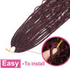 Picture of Goddess Box Braids Crochet Hair With Curly Ends 22 Inch Bohomian Box Braids Crochet Braids 8 Packs 3X Crochet Braids Synthetic Braiding Hair Extension for Black Women (22 Inch (Pack of 8), T1B BUG)