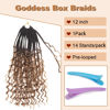 Picture of Goddess Box Braids Crochet Hair With Curly Ends 12 Inch Bohomian Box Braids Crochet Braids 1 Packs 3X Crochet Braids Synthetic Braiding Hair Extension for Black Women (12 Inch (Pack of 1), 4-30)……