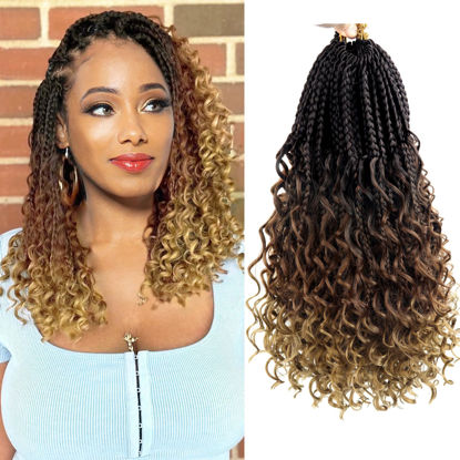 Picture of Goddess Box Braids Crochet Hair With Curly Ends 10 Inch Bohomian Box Braids Crochet Braids 8 Packs 3X Crochet Braids Synthetic Braiding Hair Extension for Black Women (10 Inch (Pack of 8), 4-30-27)……