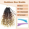 Picture of Goddess Box Braids Crochet Hair With Curly Ends 10 Inch Bohomian Box Braids Crochet Braids 8 Packs 3X Crochet Braids Synthetic Braiding Hair Extension for Black Women (10 Inch (Pack of 8), 4-30-27)……