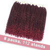 Picture of Goddess Box Braids Crochet Hair With Curly Ends 18 Inch Bohomian Box Braids Crochet Braids 8 Packs 3X Crochet Braids Synthetic Braiding Hair Extension for Black Women (18 Inch (Pack of 8), T1B BUG)