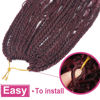 Picture of Goddess Box Braids Crochet Hair With Curly Ends 18 Inch Bohomian Box Braids Crochet Braids 8 Packs 3X Crochet Braids Synthetic Braiding Hair Extension for Black Women (18 Inch (Pack of 8), T1B BUG)