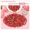 Picture of 2000PCS SS16/4mm Crystal Rhinestones (Light Red/Light Siam), Bedazzling Flatback Glass Rhinestones for Crafting DIY Nail Art Makeup Decoration, Gems Diomand Charms for Tumbler Shoes Clothing Mug