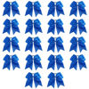 Picture of Cheer Bows, Caenagrion 18 PCS 8" Large Blue Cheer Hair Bows Ponytail Holder Elastic Band Handmade for Cheerleaders Teen Girls College Sports (Blue)