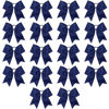 Picture of Cheer Bows, Caenagrion 18 PCS 8" Navy Blue Large Cheer Hair Bows Ponytail Holder Elastic Band Handmade for Cheerleaders Teen Girls College Sports (Navy Blue)