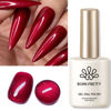Picture of Born Pretty Pearl Burgundy Gel Nail Polish Dark Wine Red Gel Polish Shimmer Glitter Shiny Scarlet Ruby Pearlescent Nail Polish Mermaid Christmas Gel Nail Art Manicure DIY Gift 15ML