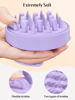 Picture of HEETA Hair Scalp Massager Brush, Updated Hair Shampoo Brush, Wet & Dry Scalp Exfoliator with Soft Silicone Bristles, Head Massager Washing Hair Care Tool for Women Men Kid, Lavender Purple