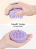 Picture of HEETA Hair Scalp Massager Brush, Updated Hair Shampoo Brush, Wet & Dry Scalp Exfoliator with Soft Silicone Bristles, Head Massager Washing Hair Care Tool for Women Men Kid, Lavender Purple