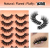 Picture of Lashes Mink Fluffy False Eyelashes Wispy Lashes Pack 4 Styles Mixed Faux Mink Eyelashes Volume Strip Fake Eye Lashes 20 Pairs by Yawamica