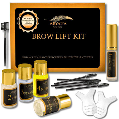 Picture of ARYANA NEW YORK Eyebrow Lamination Kit | At Home DIY Brow lamination | Instant Professional Lift For Fuller Eyebrows | Brow Brush And Micro Brushes Added