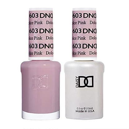 Picture of DND Gel Polish Set - 1 each of Pink Gel Polish and Pink Nail Polish, 603 Dolce Pink, 0.5 Fl Oz