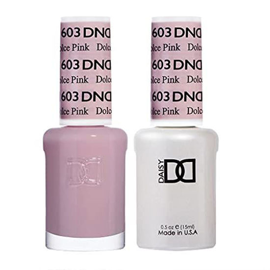 Picture of DND Gel Polish Set - 1 each of Pink Gel Polish and Pink Nail Polish, 603 Dolce Pink, 0.5 Fl Oz