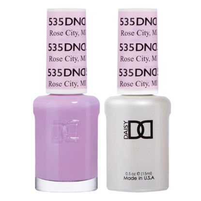 Picture of DND Gel Polish Set - 1 each of Pink Gel Polish and Pink Nail Polish, 535 Rose City, 0.5 Fl Oz