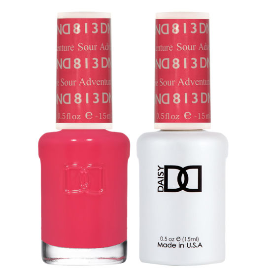 Picture of DND Gel Polish Set - 1 each of Pink Gel Polish and Pink Nail Polish, 813 Sour Adventure, 0.5 Fl Oz