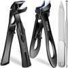 Picture of Toenail Clippers for Seniors Thick Toenails, Slanted Large Nail Clippers for Men Thick Ingrown Nails with Wide Opening, Heavy Duty Angled Head Nail Clipper Cutter with Catcher -Black