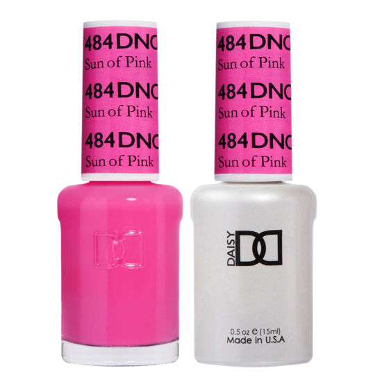 Picture of DND Gel Polish Set - 1 each of Pink Gel Polish and Pink Nail Polish, 484 Sun of Pink, 0.5 Fl Oz