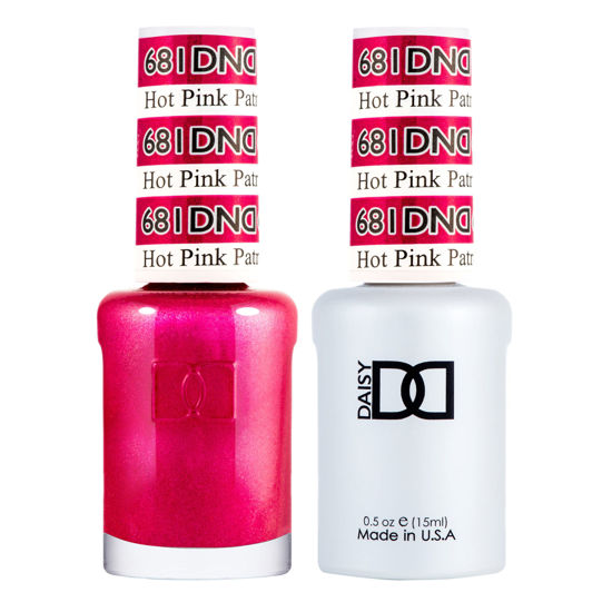 Picture of DND Gel Polish Set - 1 each of Pink Gel Polish and Pink Nail Polish, 681 Hot Pink Patrol, 0.5 Fl Oz
