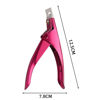 Picture of Professional Acrylic False Nail Clippers for Acrylic Nails, Rose Red Nail Tip Cutter Nail Manicure Tool for Salon Home Nail Art