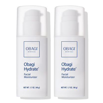 Picture of Obagi Hydrate Facial Moisturizer - Non-Comedogenic Intensely Hydrating All Day Moisturizer that Combats Dryness with Tara Seed Extract, Shea Butter & Avocado Oil - All Skin Types - 2-Pack, 1.7 oz ea