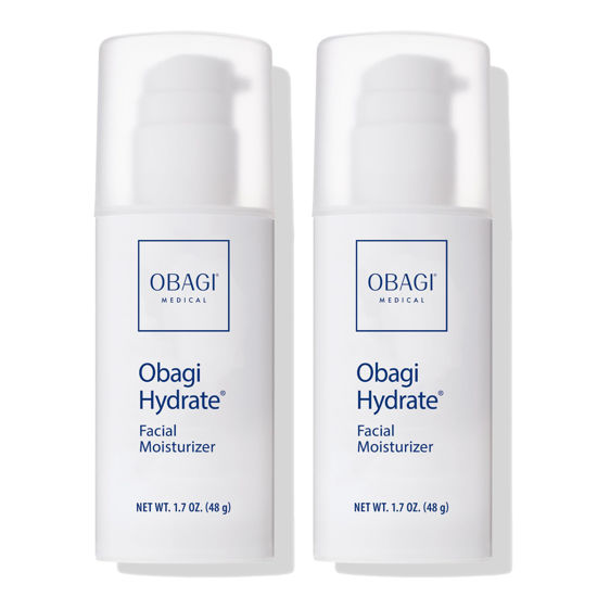 Picture of Obagi Hydrate Facial Moisturizer - Non-Comedogenic Intensely Hydrating All Day Moisturizer that Combats Dryness with Tara Seed Extract, Shea Butter & Avocado Oil - All Skin Types - 2-Pack, 1.7 oz ea