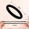 Picture of 2 Inch in Diameter Large Thick Hair Ties No Damage, 60PCS Black Elastic Hair Ties for Women, Cotton Seamless Ponytail Holders, Soft Rubber Bands for Hair,