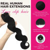 Picture of Lashey Body Wave Clip in Hair Extensions for Black Women, 18 Inch 7pcs 120g #1B Natural Black, Clip in Hair Extensions Real Human Hair Lace Clip Ins Thick Human Hair