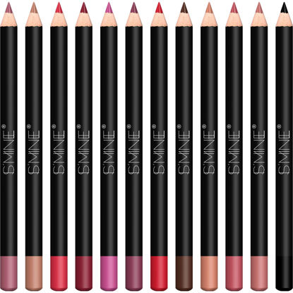 Picture of IS'MINE Matte Lip Liner Set - 12 Assorted Colors High Pigmented Natural Lip Makeup Soft Pencils Longwear Smooth Ultra Fine (Color Set -1)