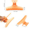 Picture of Ondder Hair Clips for Styling - Orange Butterfly Claws Clamps Pro Salon Clips for Cutting, Coloring, and Hair Accessories for Women Girls