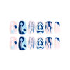 Picture of DANMANR Long Press on Nails Square French Fake Nails Full Cover Nude Acrylic False Nails for Women and Girls 24PCS (Blue Heart French)
