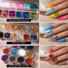 Picture of FANDAMEI Nail Art Brush Kit, Nail Design Tools Kit with Nail Art Brushes, Nail Dotting Tools,Fine Glitter,Nail Butterfly, Nail Glitter Sequins, Nail Foil Flakes, Nail Art Rhinestones, Nail Dust Brush