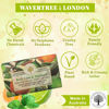 Picture of Wavertree & London Basil Lime & Mandarin Scented Natural Soap (2 Bars), 7oz Moisturizing French Triple Milled Soap Bars enriched with shea butter - Pure Plant Oil Bath & Body Soap for All Skin Types