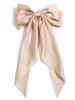 Picture of Big Bow Barrettes and Satin Hair Pins with Long Ribbon Tails - Party and Casual Hair Accessories for Women and Girls in Apricot