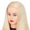 Picture of Hairingrid 26"-28" Mannequin Head Hair Styling Training Head Manikin Cosmetology Doll Head Synthetic Fiber Hair and Free Clamp Holder (R71919W61320) Blonde-
