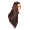 Picture of Hairingrid 26"-28" Mannequin Head Hair Styling Training Head Manikin Cosmetology Doll Head Synthetic Fiber Hair and Free Clamp Holder Stand (R71919LB0420) Dark brown-