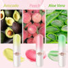 Picture of evpct 3Pcs Aloe Vera Avocado Peach Tinted Lip Balms Tint Stain Lipstick for Women PH Color Changing Lipstick Balm Stain Gift Set Queen Girls Korean Mood Long Lasting Color Change Light Pink Lipstick